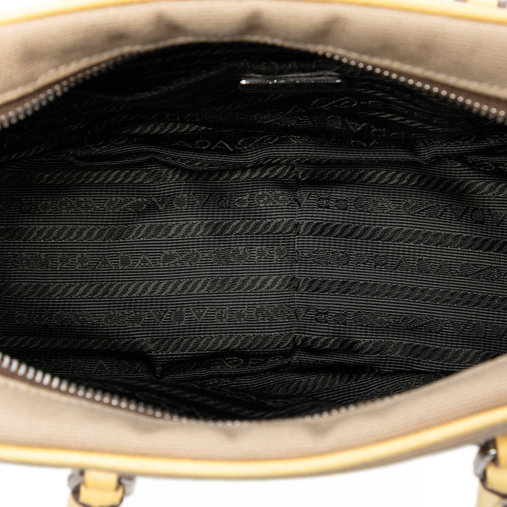 Cinghiale Trimmed Canvas Canapa Bauletto Bag