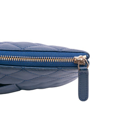 Large Quilted Lambskin O Case Clutch