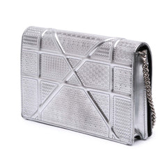 Metallic Patent Microcannage Diorama Wallet on Chain