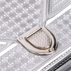 Metallic Patent Microcannage Diorama Wallet on Chain