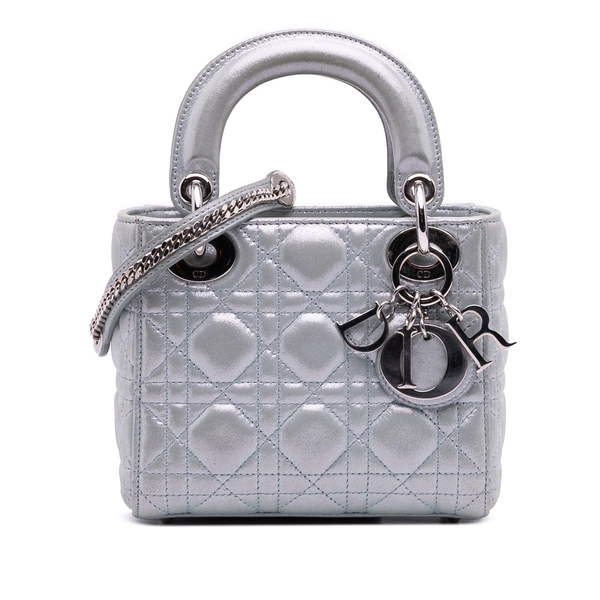 Mini Iridescent Lambskin Cannage Lady Dior