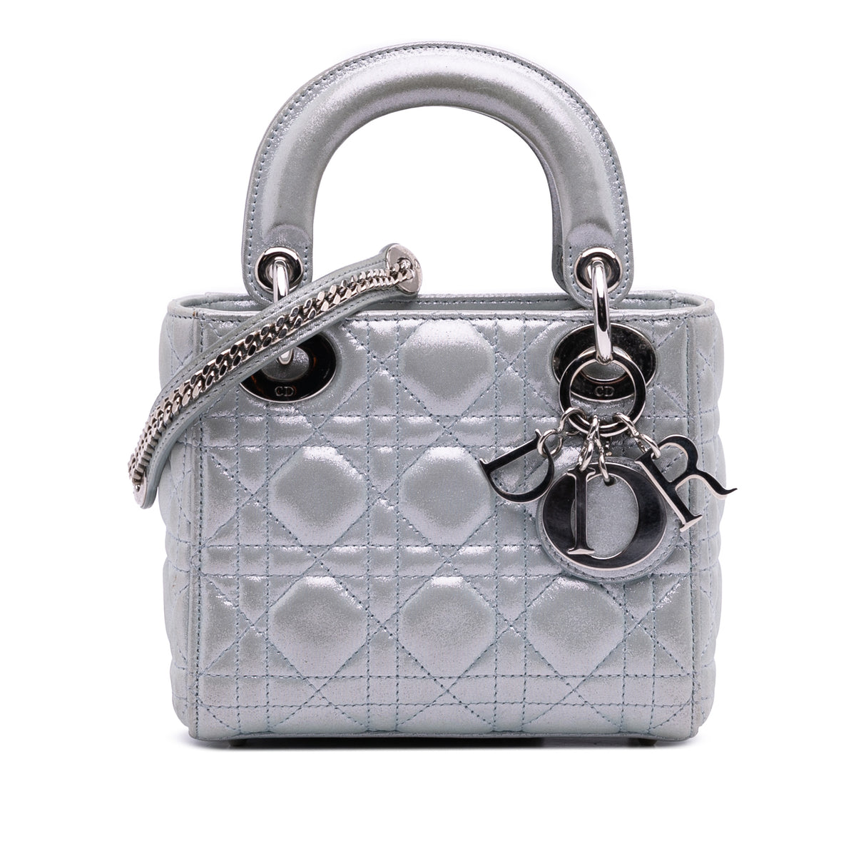 Mini Iridescent Lambskin Cannage Lady Dior