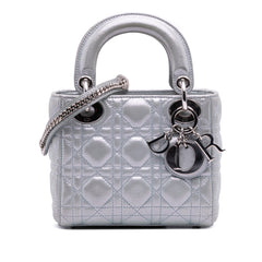Mini Iridescent Lambskin Cannage Lady Dior