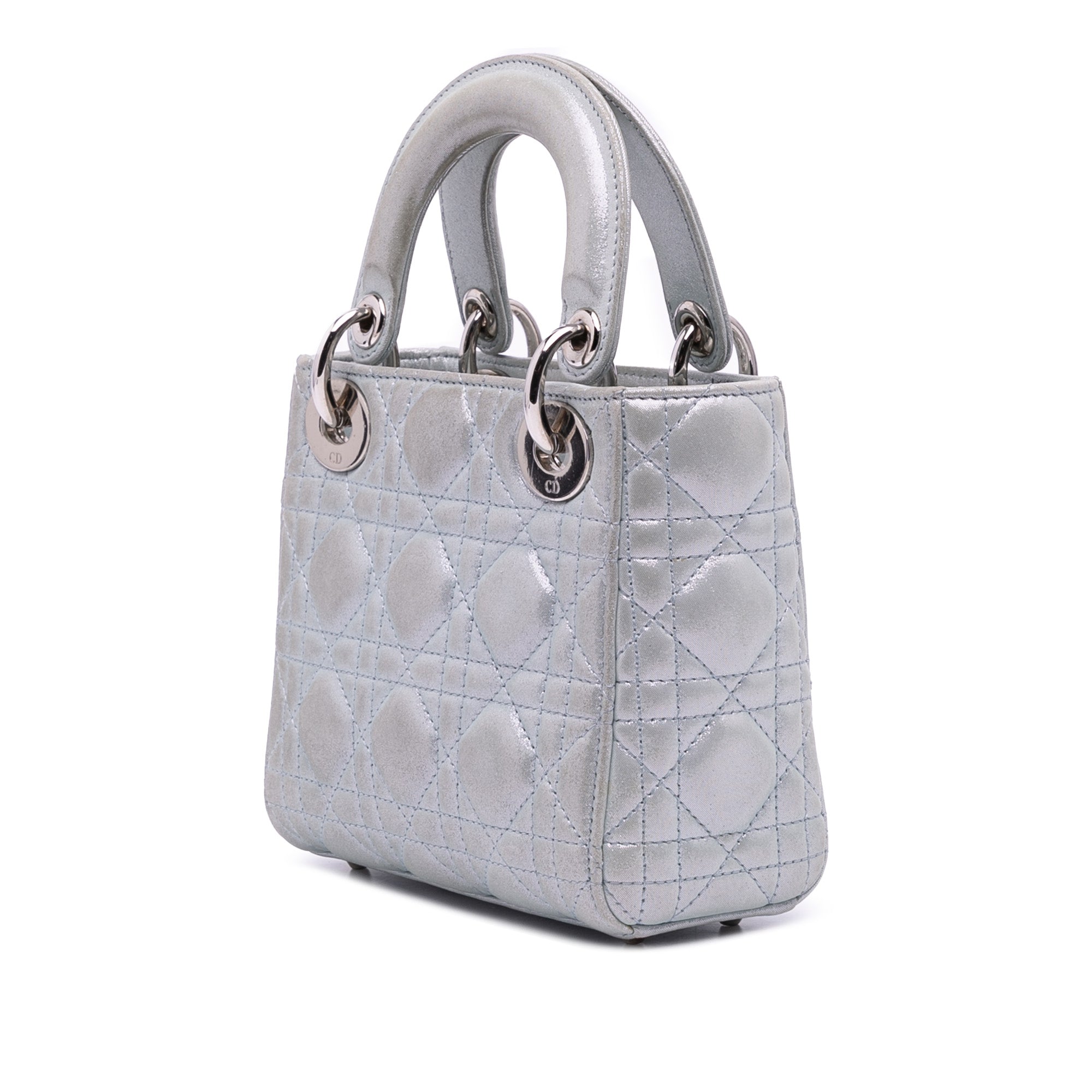 Mini Iridescent Lambskin Cannage Lady Dior
