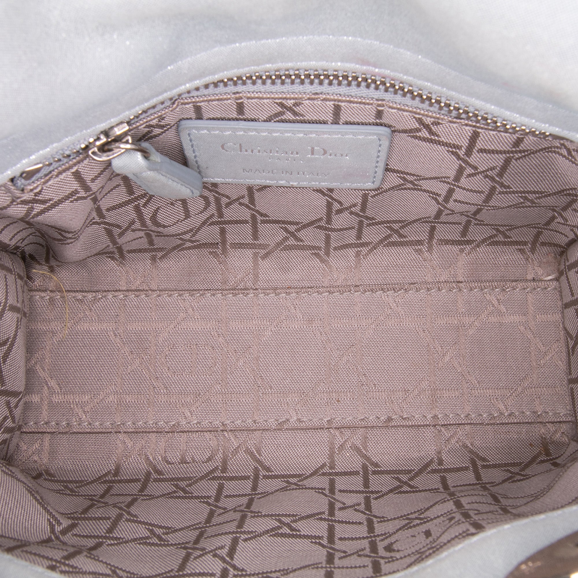 Mini Iridescent Lambskin Cannage Lady Dior