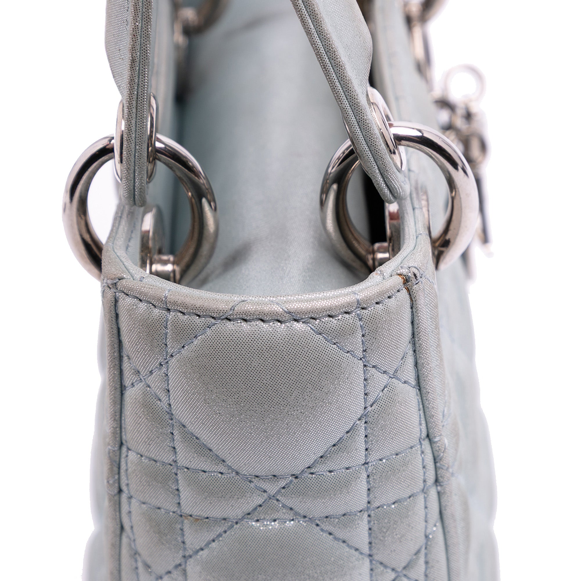 Mini Iridescent Lambskin Cannage Lady Dior