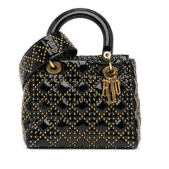 Medium Lambskin Cannage Studded Supple Lady Dior