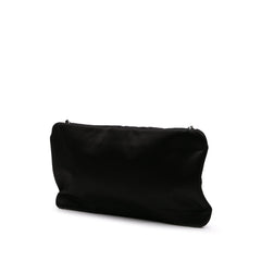 Satin Diamante Camellia Clutch with Chain
