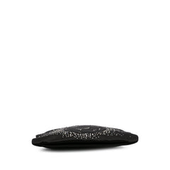 Satin Diamante Camellia Clutch with Chain