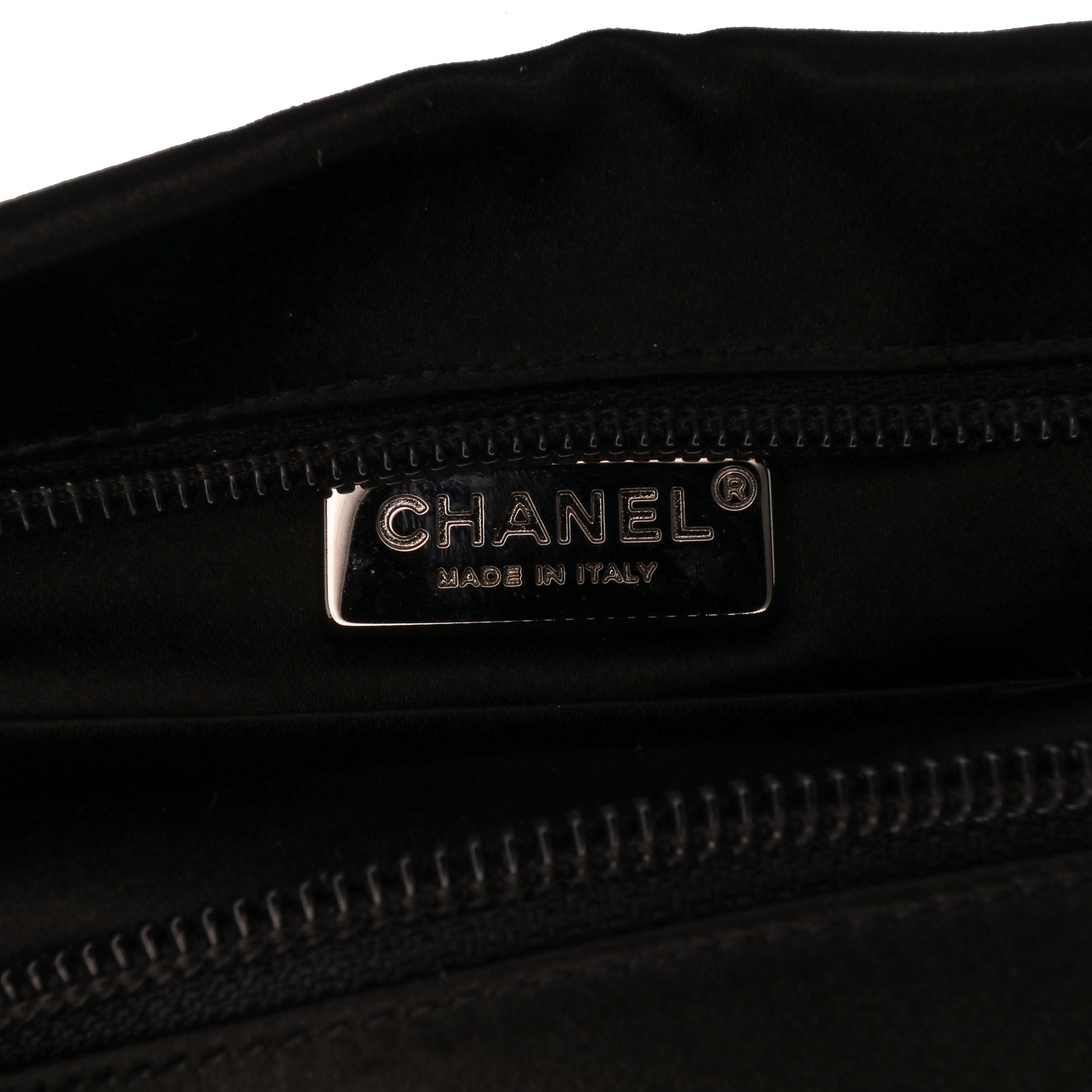 Satin Diamante Camellia Clutch with Chain