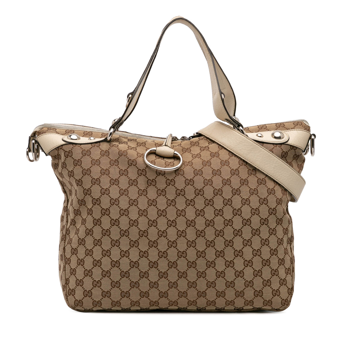 Large GG Canvas Icon Bit Satchel