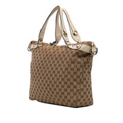 Large GG Canvas Icon Bit Satchel