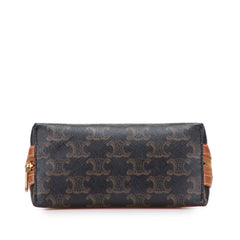 Triomphe Coated Canvas Clutch On Chain