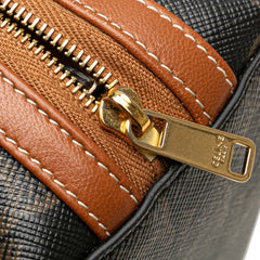 Triomphe Coated Canvas Clutch On Chain