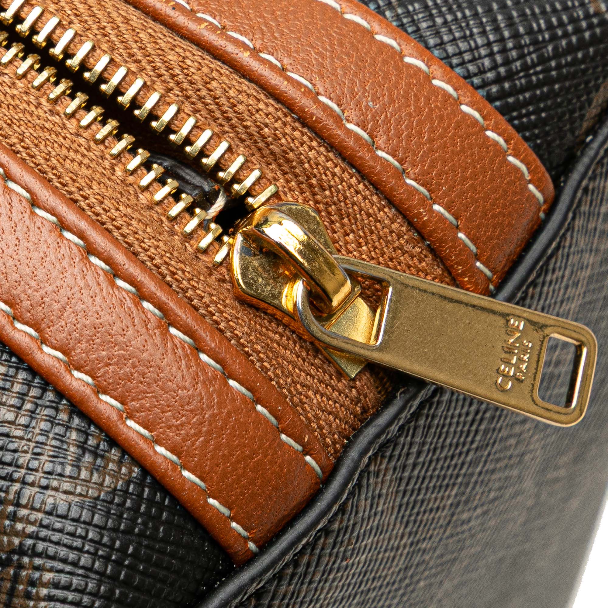 Triomphe Coated Canvas Clutch On Chain