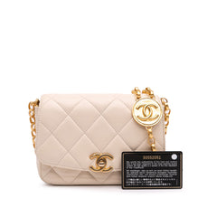 Small Quilted Lambskin CC Coin Flap