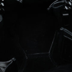 Mini Leather Embroidered Star Tassel Bucket Bag