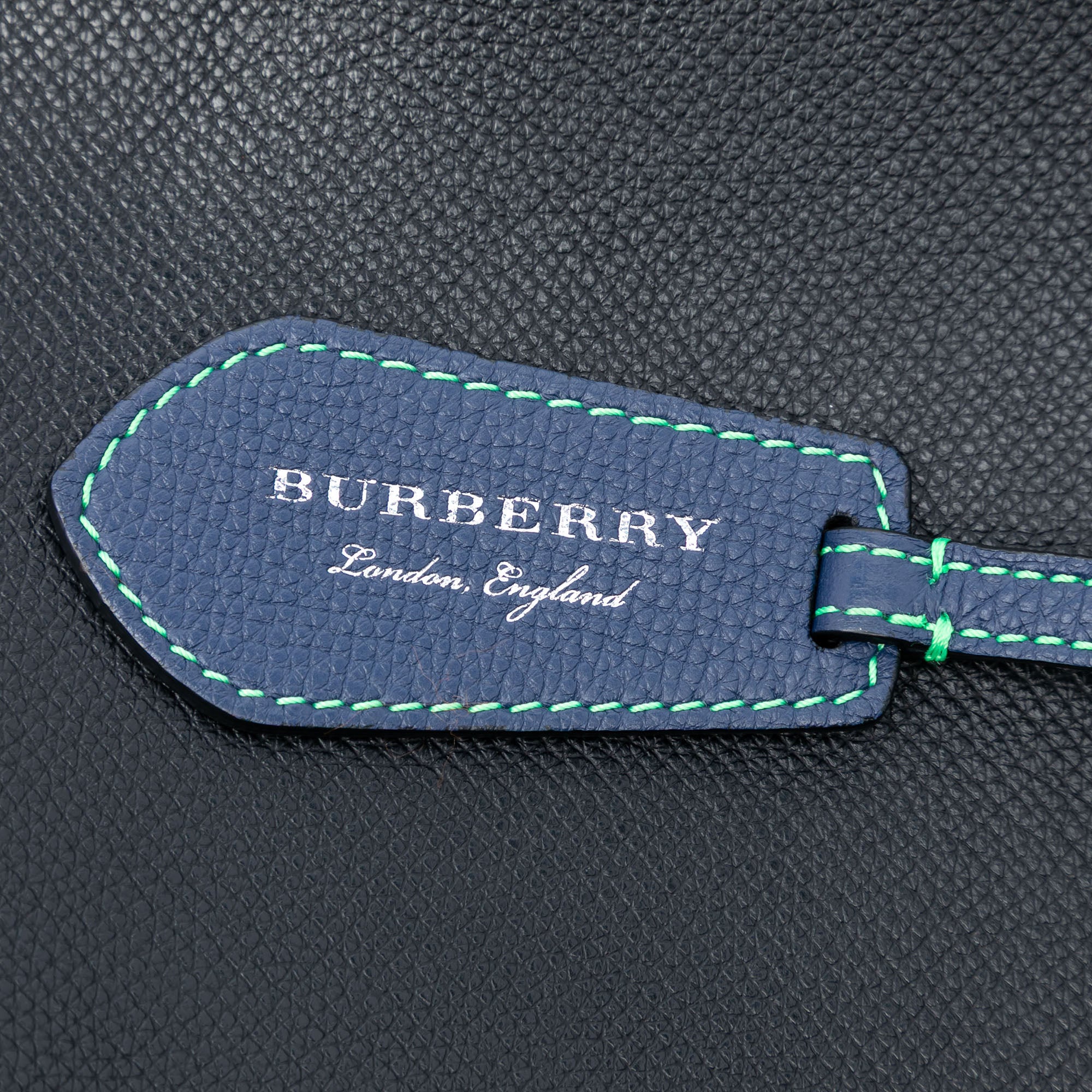 Grained Leather and Haymarket Check Coated Canvas Reversible North South Tote