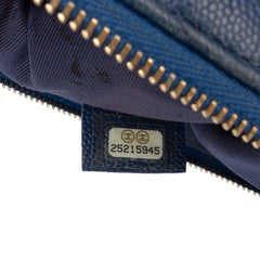 Medium Chevron Caviar Ancient Greek Charms O Case Clutch