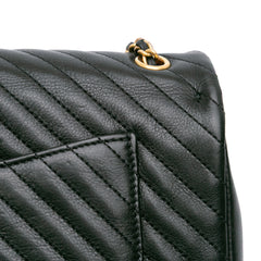 Calfskin Chevron Rock The Corner Flap