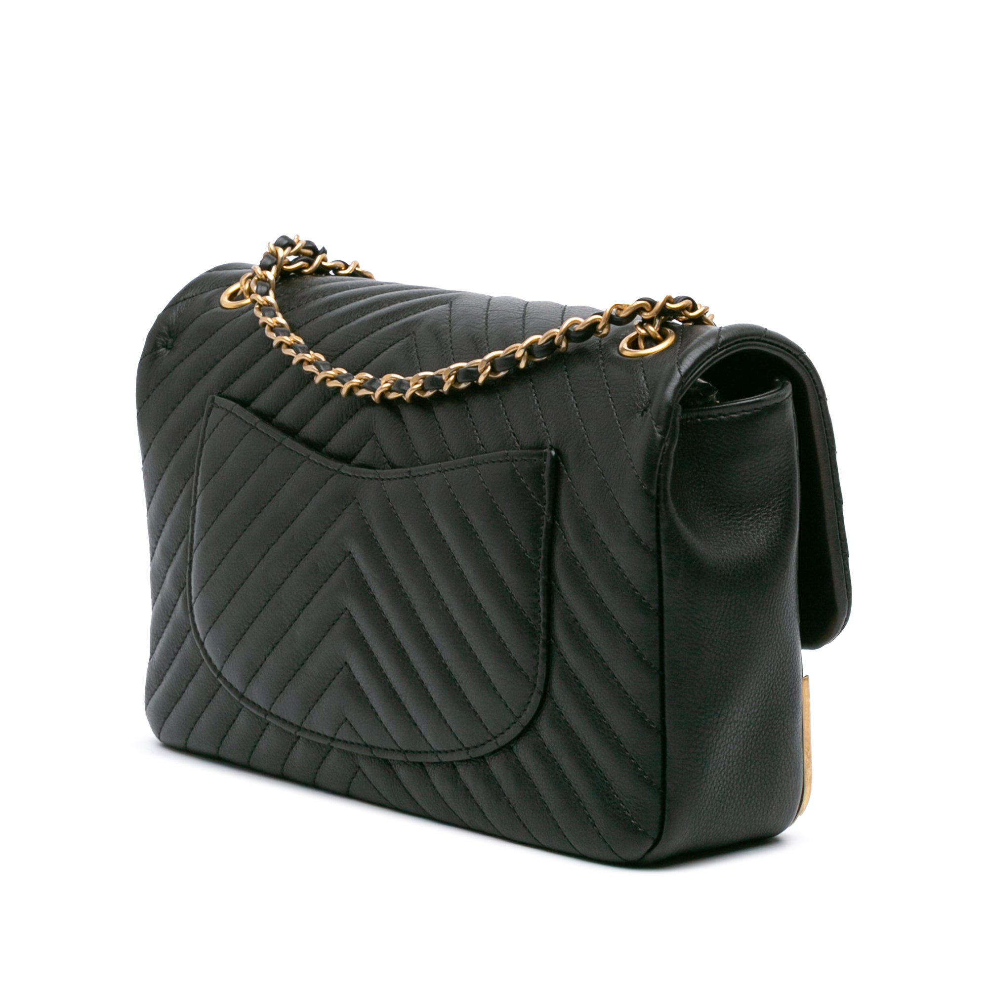 Calfskin Chevron Rock The Corner Flap