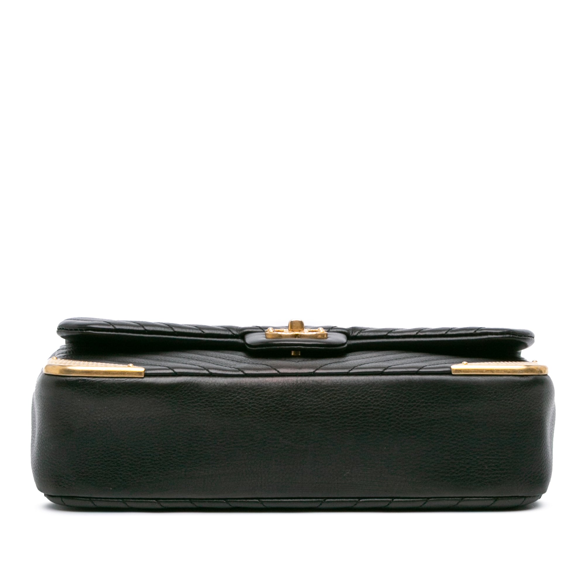 Calfskin Chevron Rock The Corner Flap