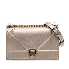 Medium Metallic Grained Calfskin Diorama Flap