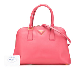 Medium Saffiano Lux Promenade Satchel