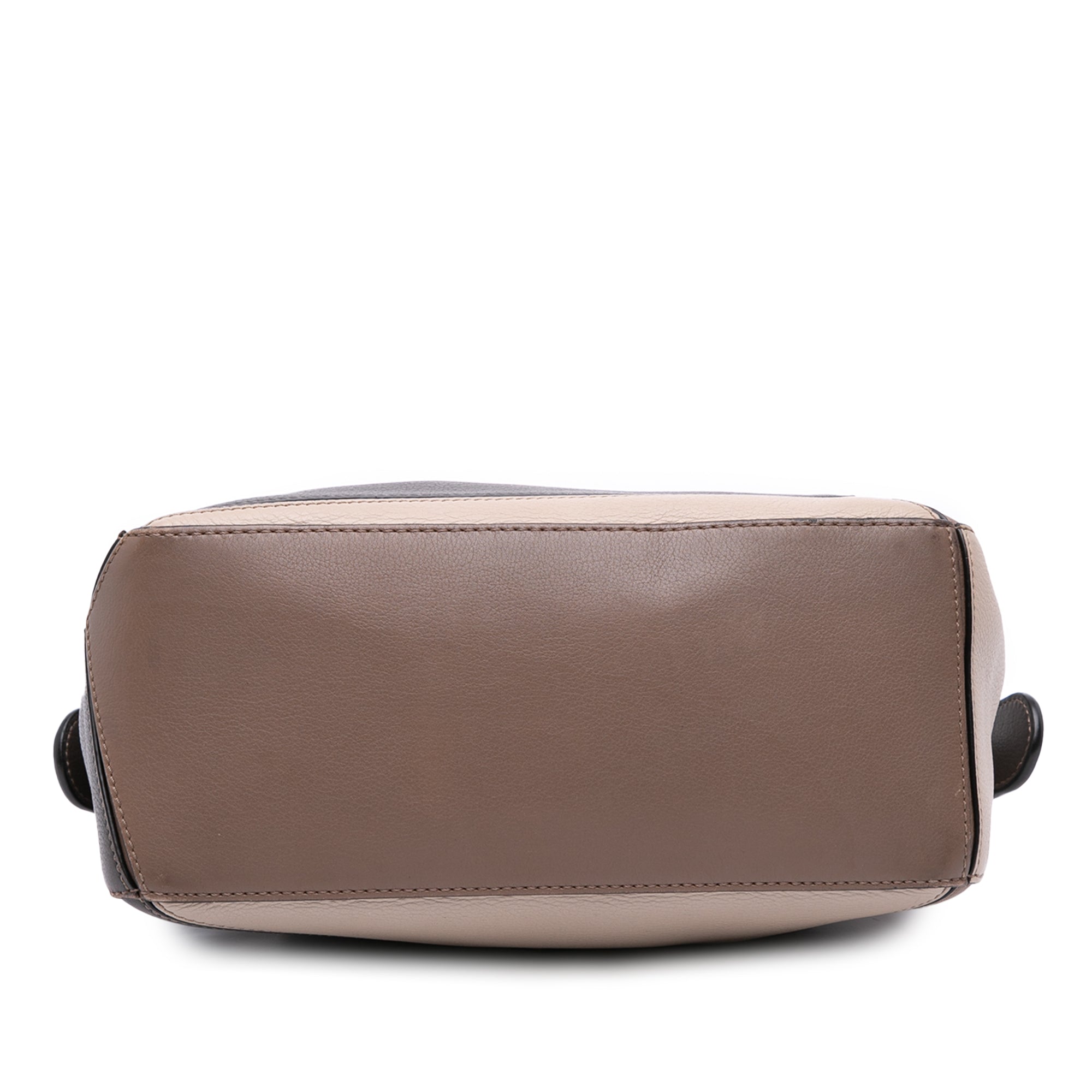 Small Tricolor Calfskin Puzzle Satchel