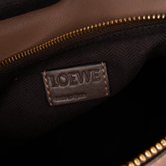 Small Tricolor Calfskin Puzzle Satchel