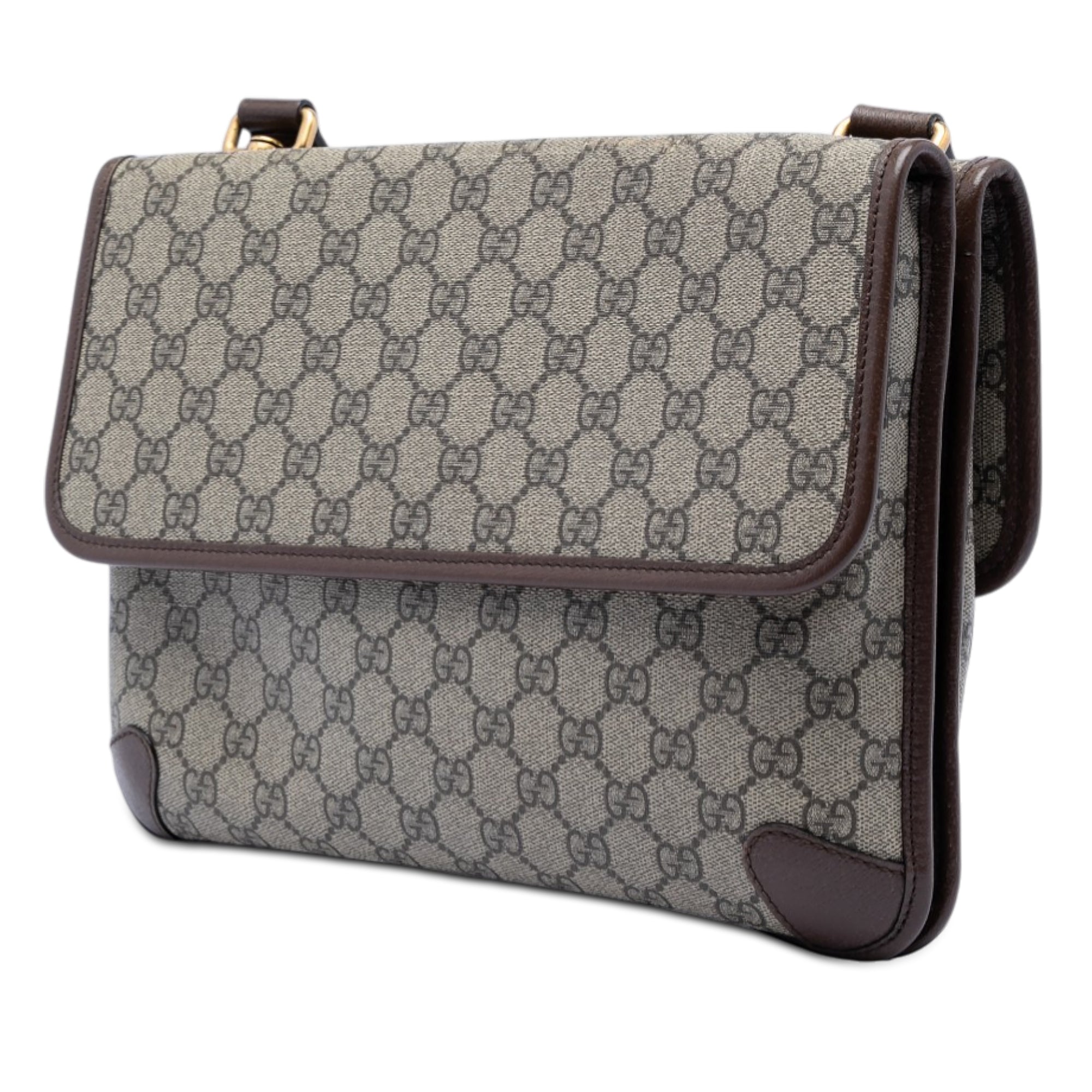 Medium GG Supreme Web Neo Vintage Double Flap Messenger Bag