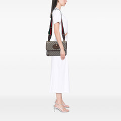 Medium GG Supreme Web Neo Vintage Double Flap Messenger Bag