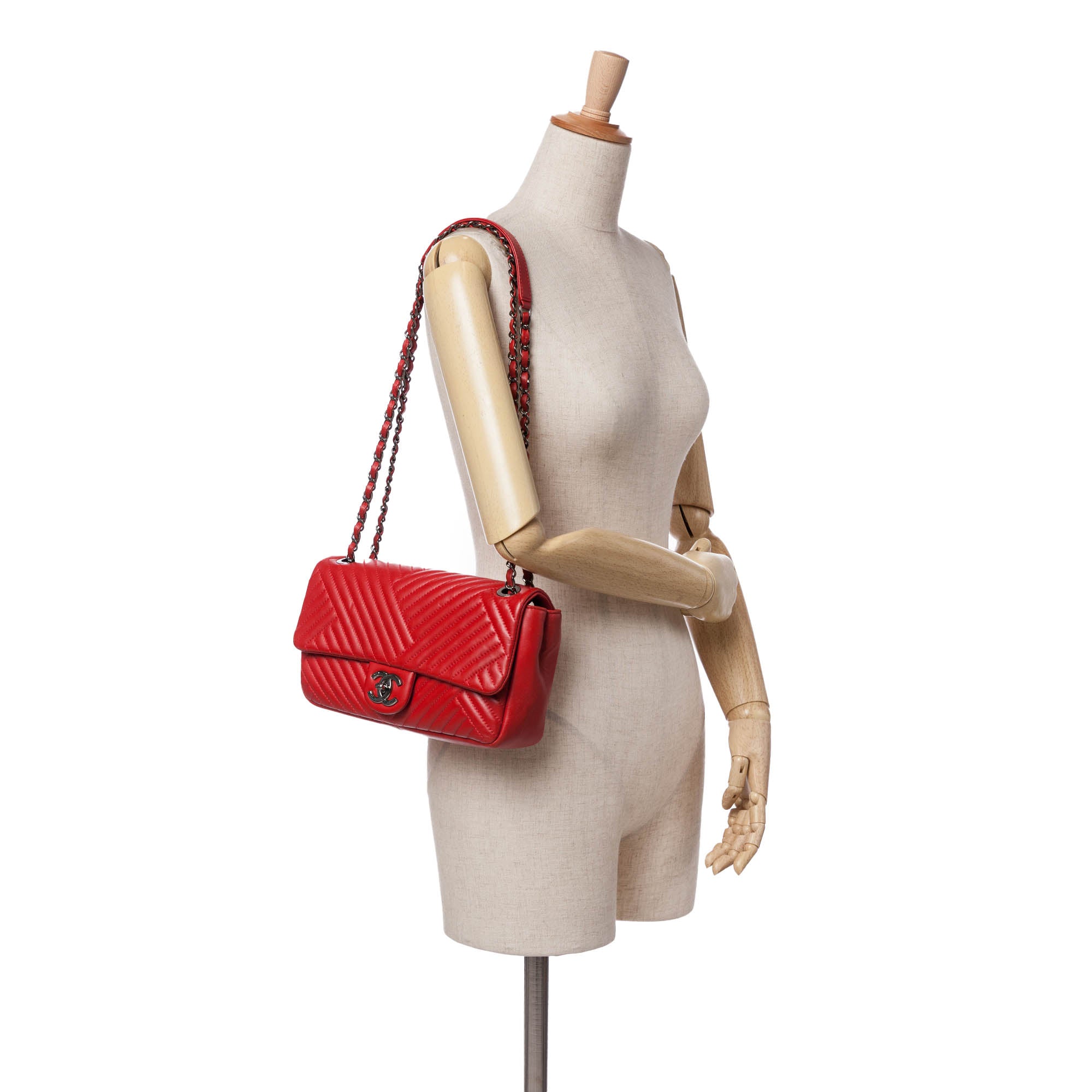 Medium Lambskin CC Crossing Flap