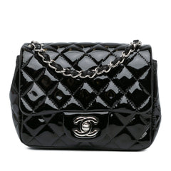 Mini Square Classic Patent Single Flap