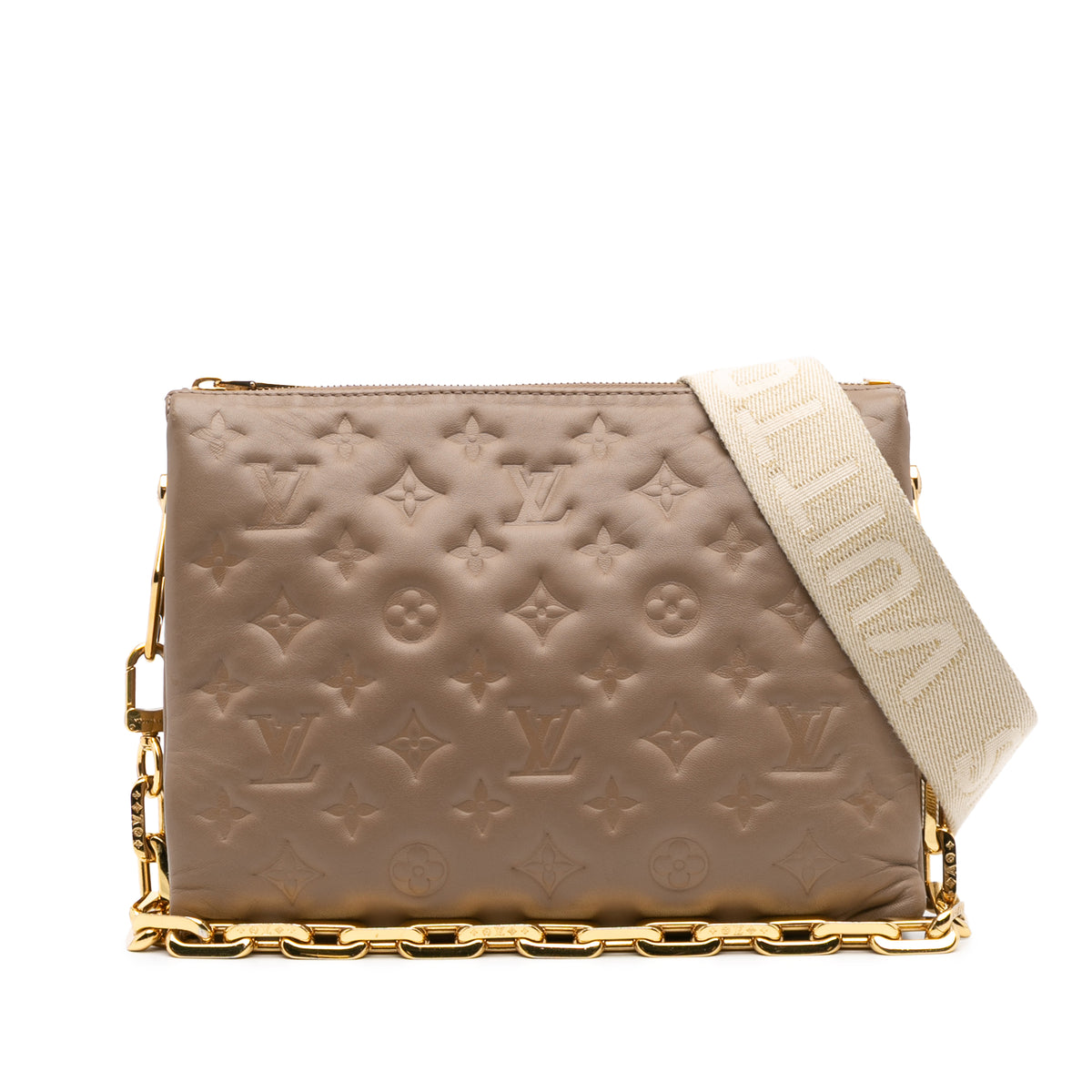 Monogram Embossed Puffy Lambskin Coussin PM