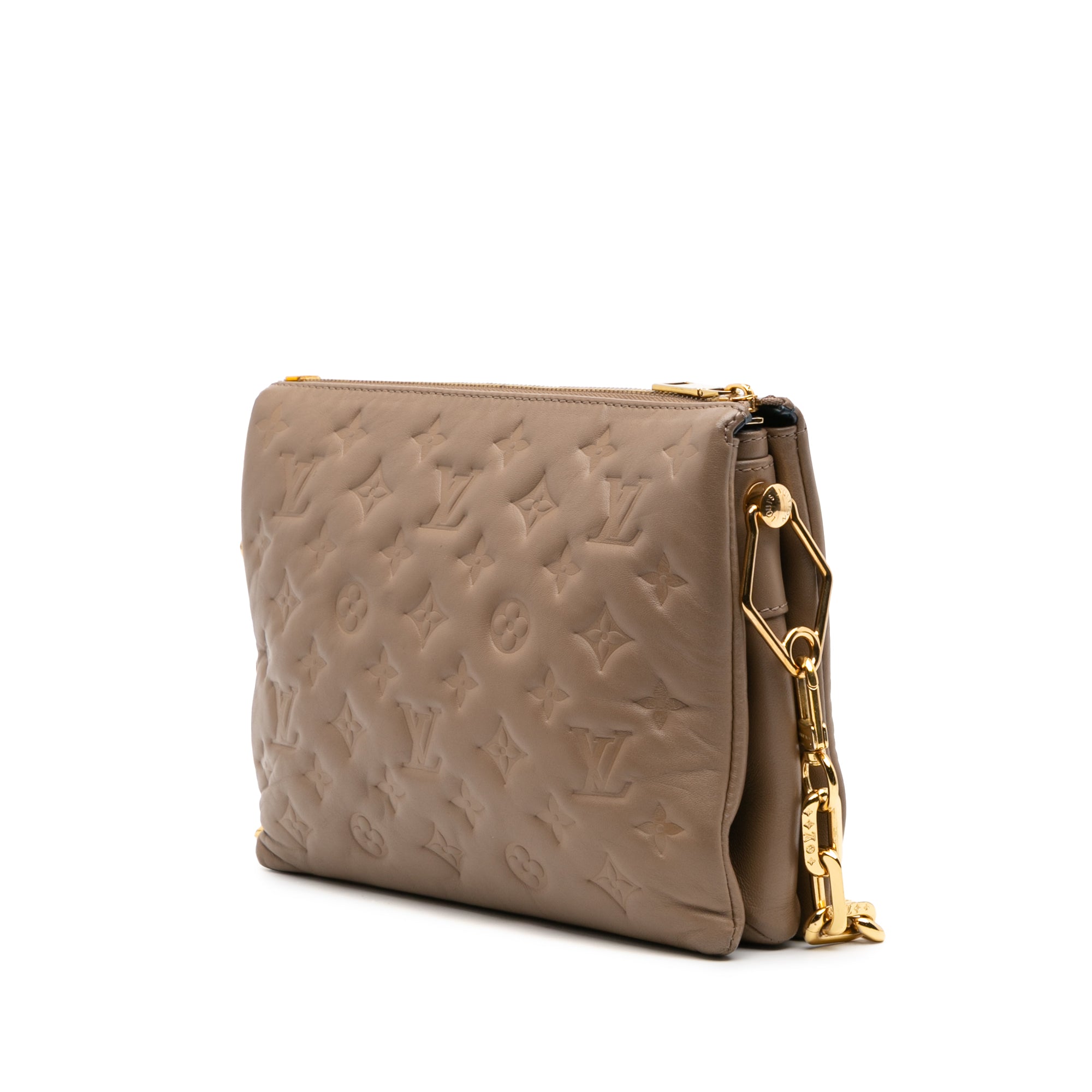 Monogram Embossed Puffy Lambskin Coussin PM
