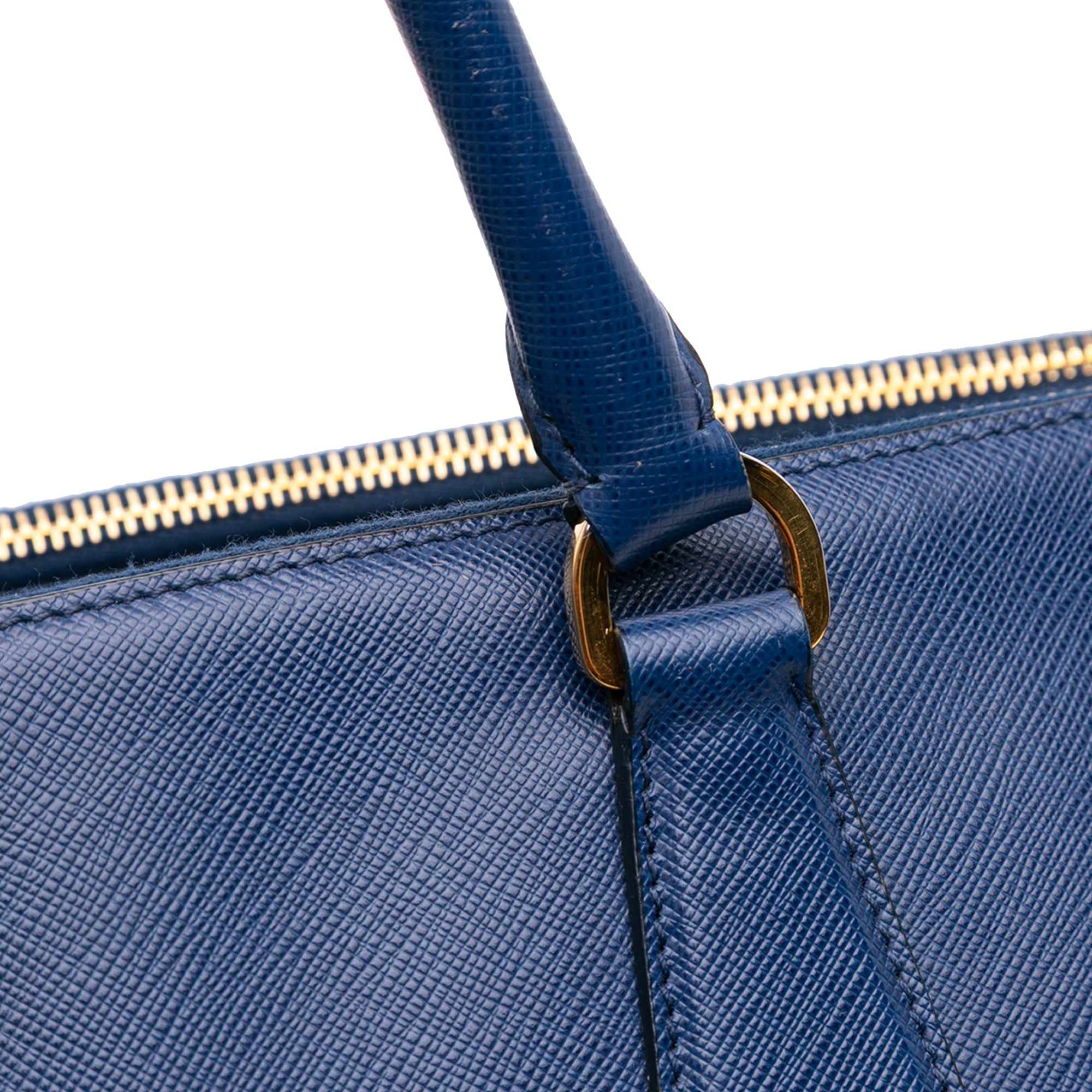 Large Saffiano Lux Galleria Double Zip Satchel