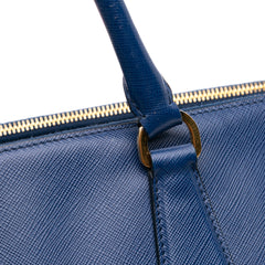 Large Saffiano Lux Galleria Double Zip Satchel
