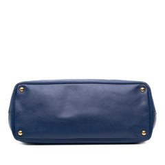 Large Saffiano Lux Galleria Double Zip Satchel