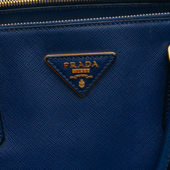 Large Saffiano Lux Galleria Double Zip Satchel