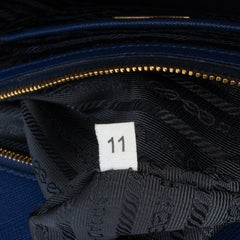 Large Saffiano Lux Galleria Double Zip Satchel