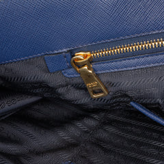 Large Saffiano Lux Galleria Double Zip Satchel