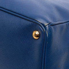 Large Saffiano Lux Galleria Double Zip Satchel