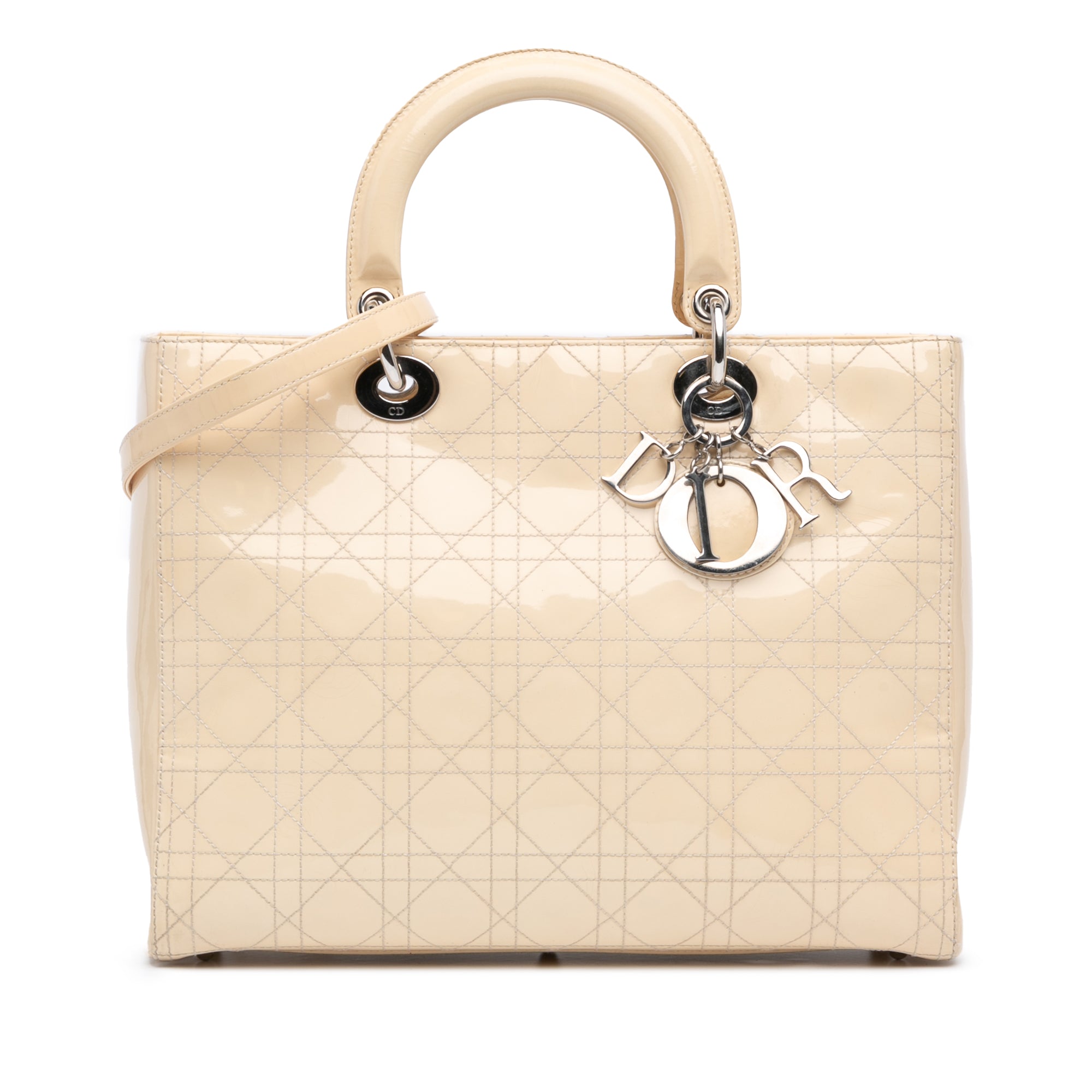 Large Patent Cannage Lady Dior