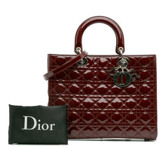 Large Patent Cannage Lady Dior