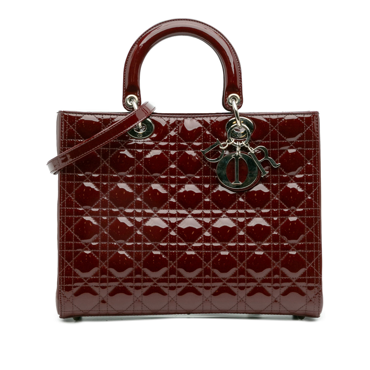 Large Patent Cannage Lady Dior