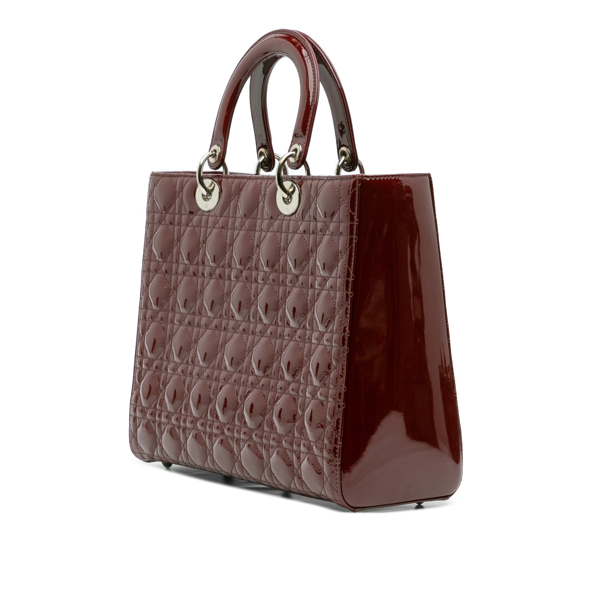 Large Patent Cannage Lady Dior