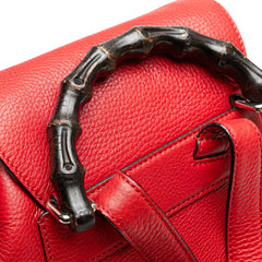 Leather Bamboo Tassel Backpack