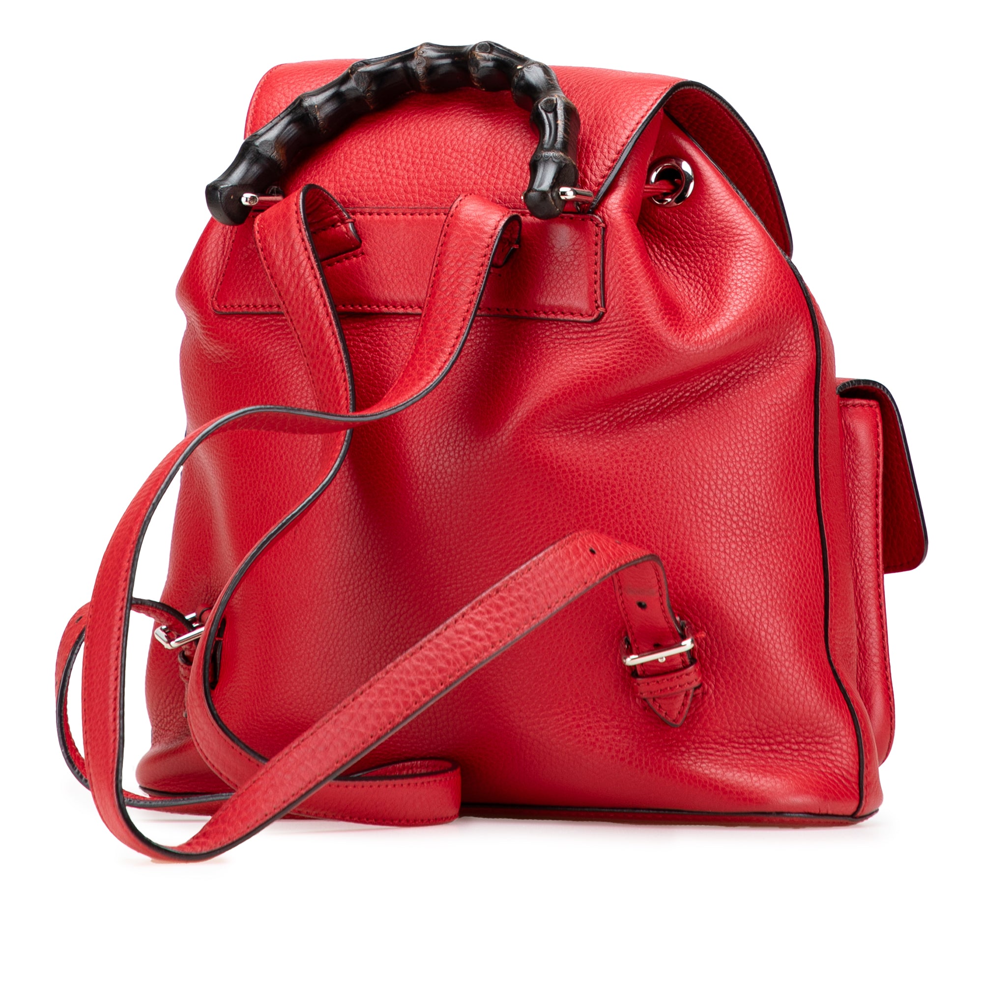Leather Bamboo Tassel Backpack
