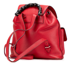 Leather Bamboo Tassel Backpack